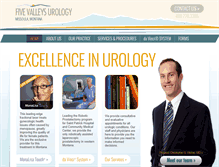 Tablet Screenshot of fivevalleysurology.com